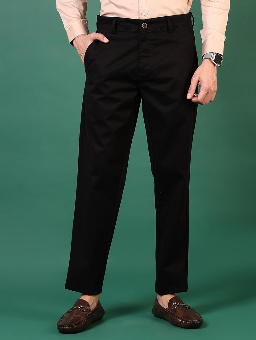 men solid mid rise casual chinos - 21749696 - Zoom Image - 0