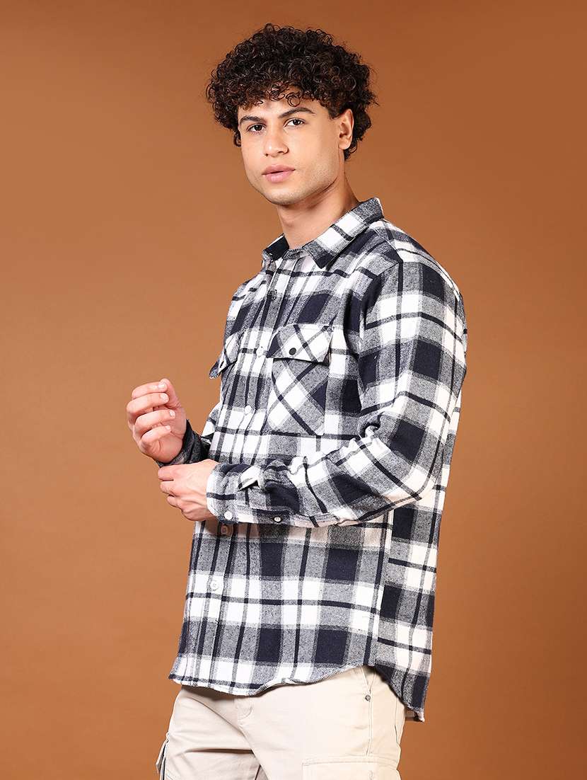 men checkered long sleeve regular fit casual shirt - 21749711 -  Standard Image - 2