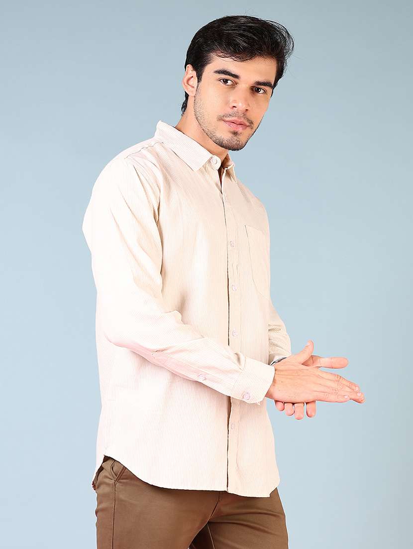 men striped long sleeve regular fit casual shirt - 21749712 -  Standard Image - 2