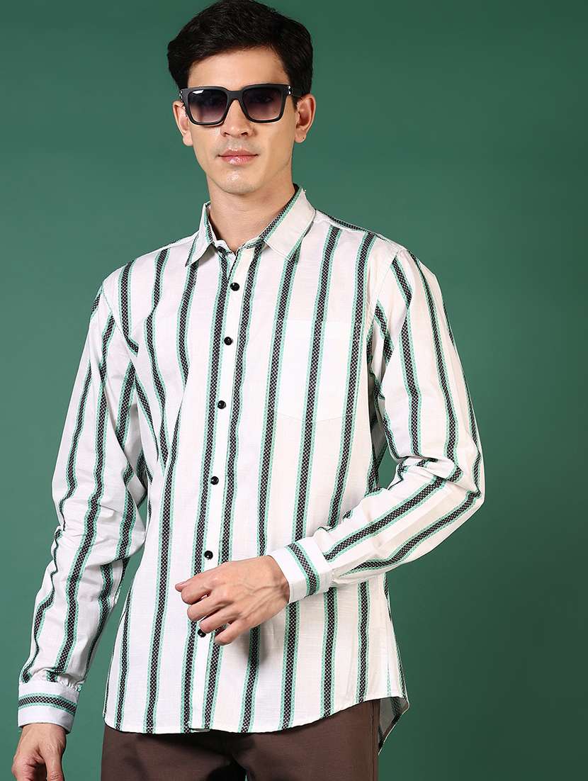 men striped long sleeve regular fit casual shirt - 21749724 -  Standard Image - 2