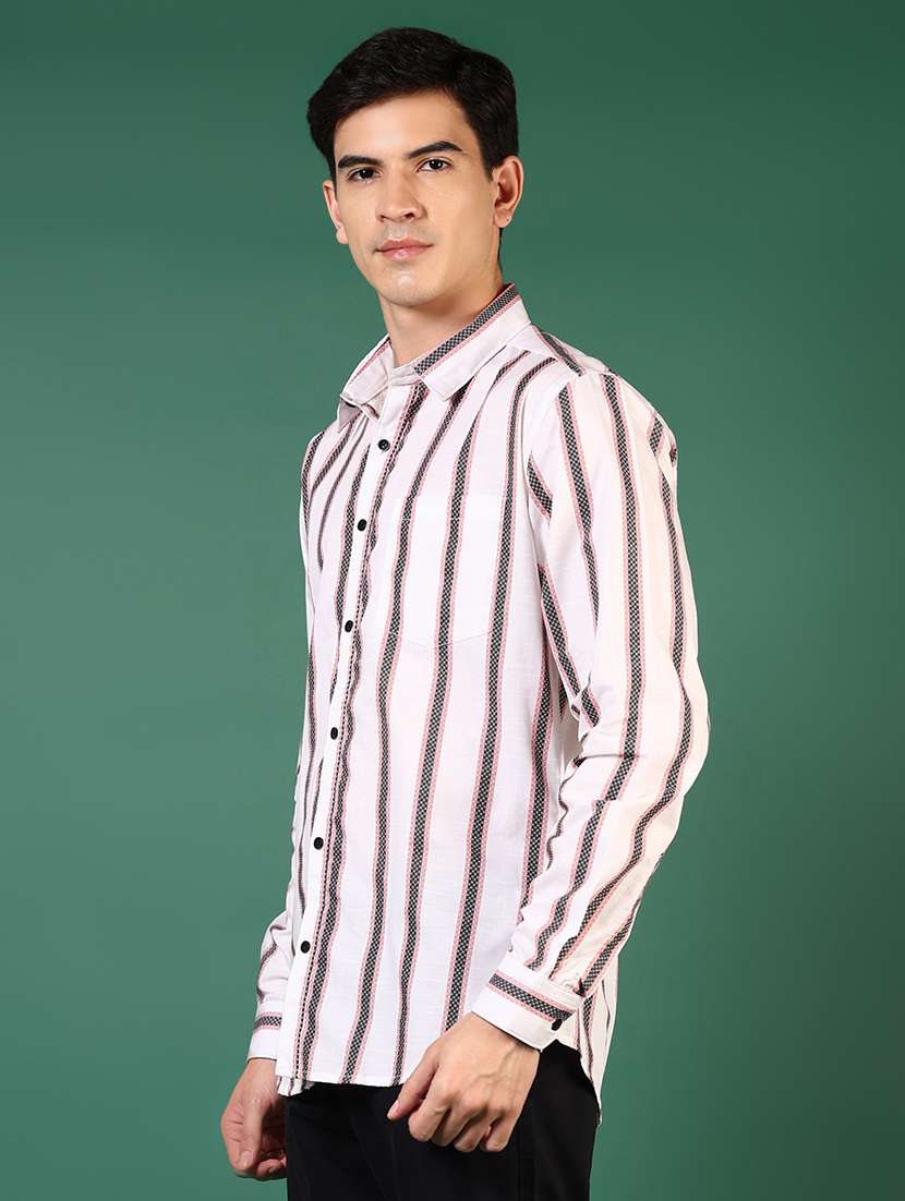 men striped long sleeve regular fit casual shirt - 21749725 -  Standard Image - 2