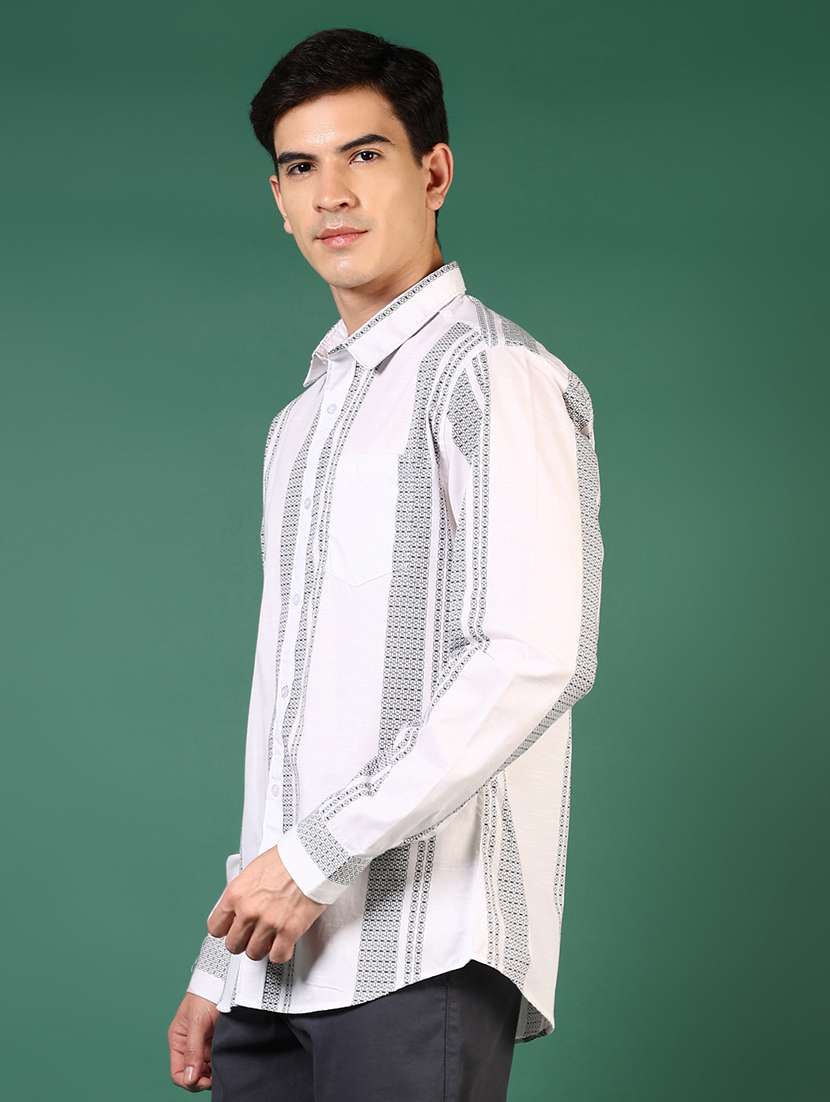 men striped long sleeve regular fit casual shirt - 21749727 -  Standard Image - 2