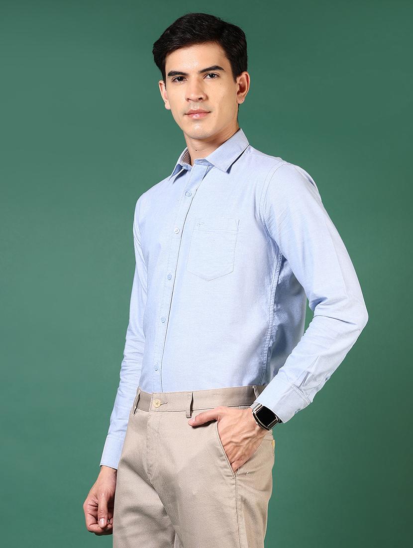 men long sleeves solid casual shirt - 21749734 - Standard Image - 2