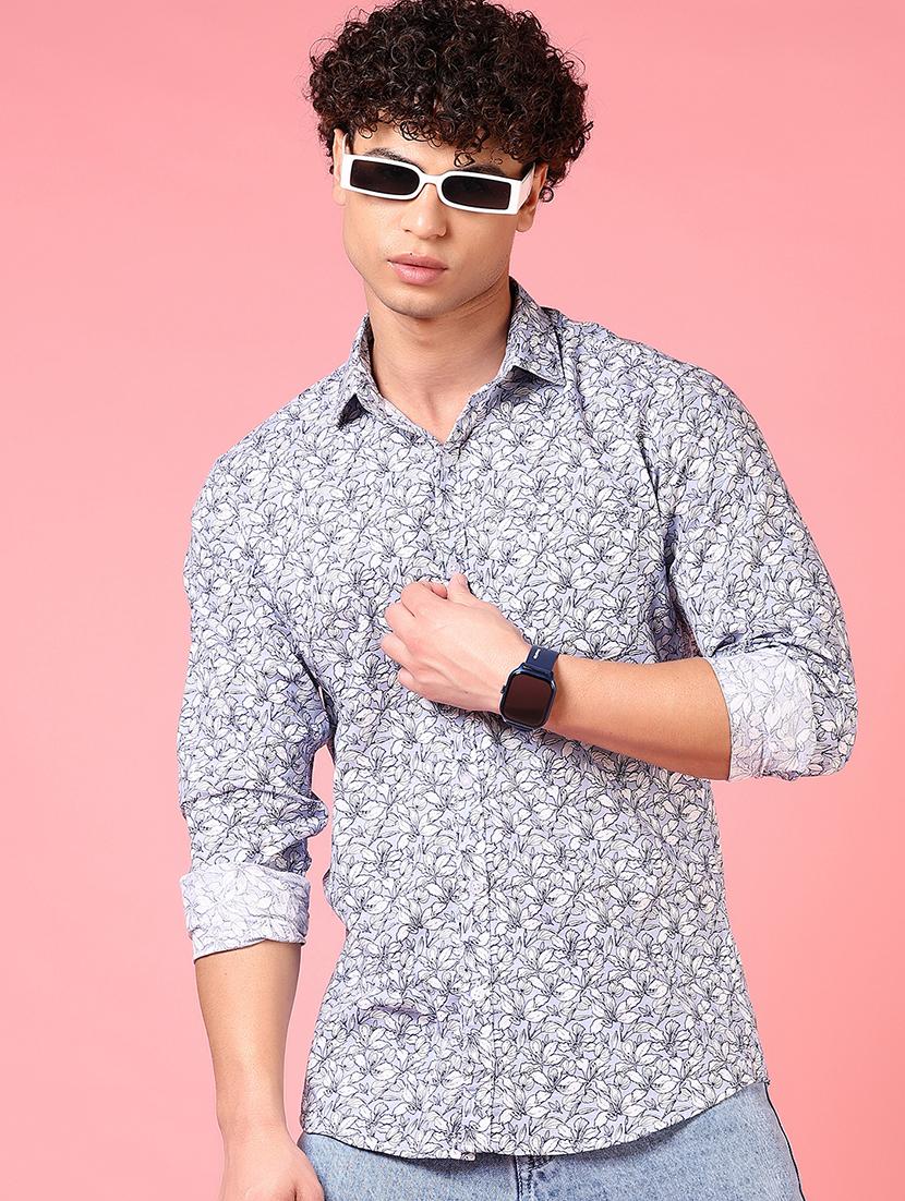 men printed long sleeve regular fit casual shirt - 21749761 - Standard Image - 2