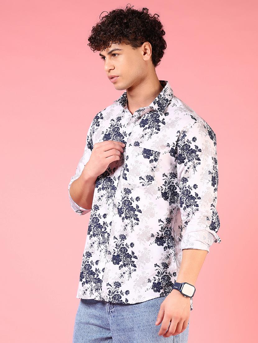 men printed long sleeve regular fit casual shirt - 21749763 - Standard Image - 2