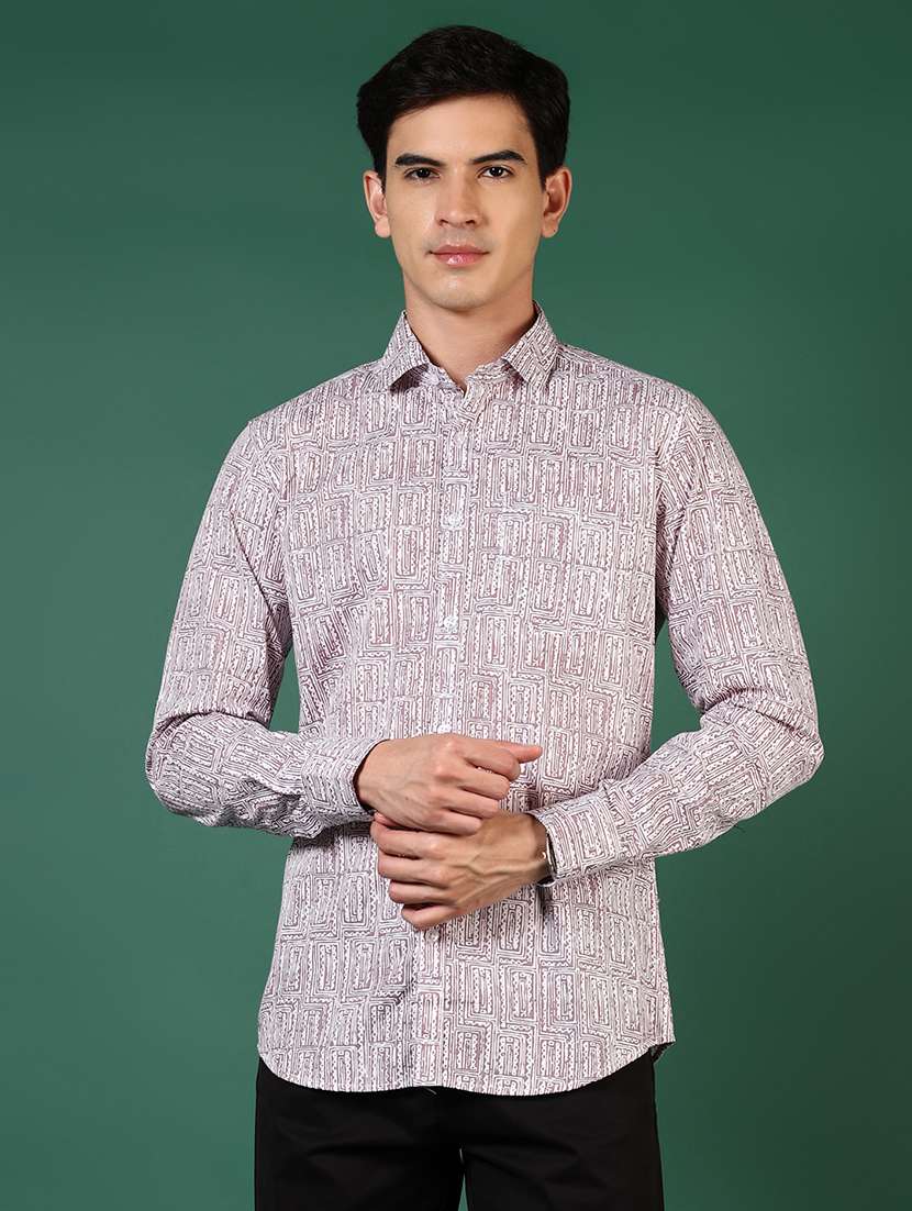 men printed long sleeve regular fit shirt - 21749765 -  Standard Image - 2