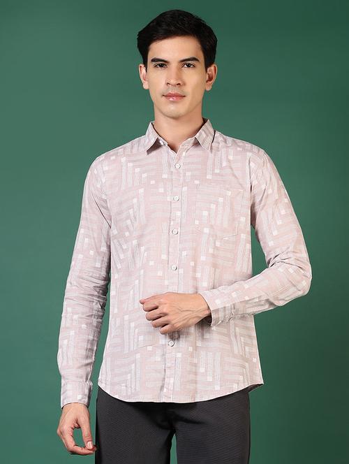 men printed collared long sleeves casual shirt - 21749772 -  Standard Image - 0