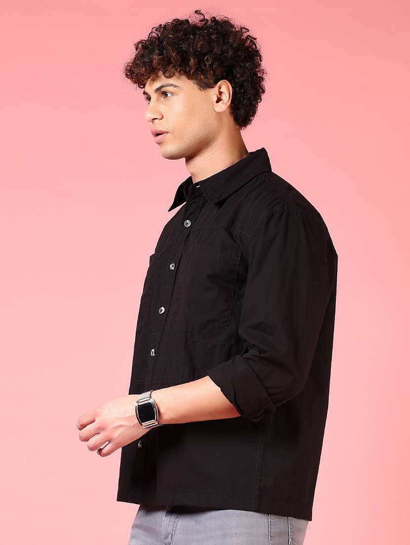 men solid long sleeve regular fit casual shirt - 21749781 - Standard Image - 2