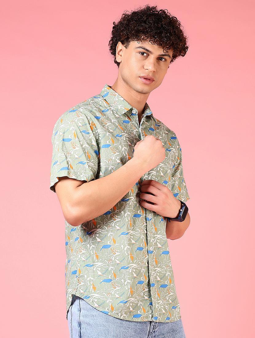 men collared short sleeves casual shirt - 21749807 - Standard Image - 2