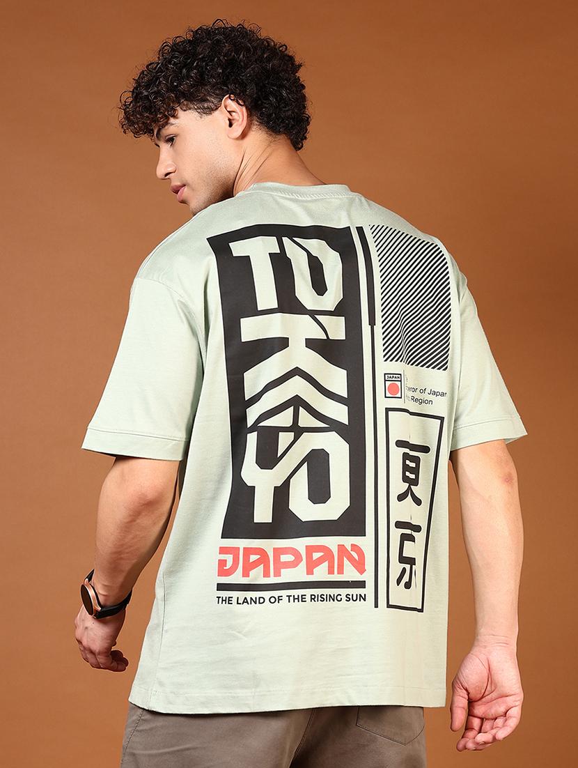 men short sleeves front & back print t-shirt - 21749827 - Standard Image - 2