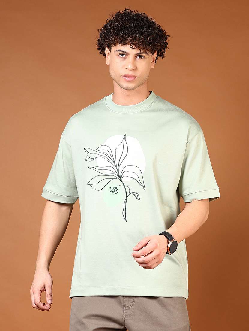 men short sleeves front print t-shirt - 21749828 - Zoom Image - 0