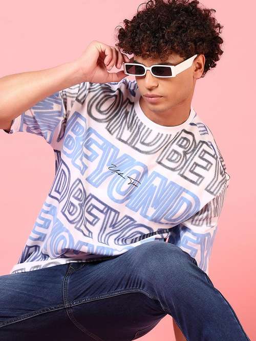 men printed short sleeves t-shirt