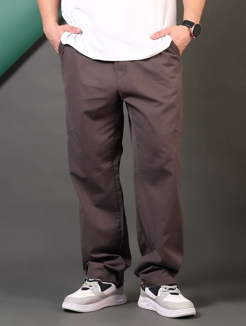 men mid rise solid full length track pant - 21749848 -  Standard Image - 2