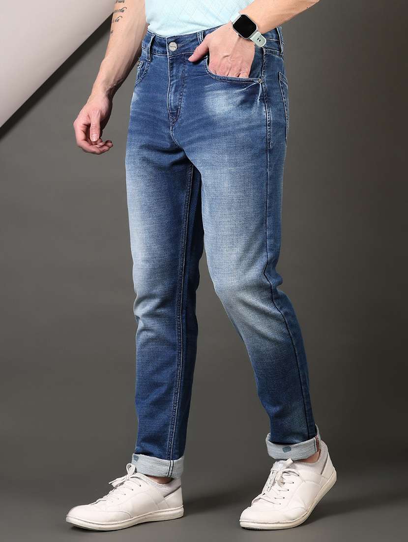 men solid mid rise slim fit jean - 21749859 -  Standard Image - 2