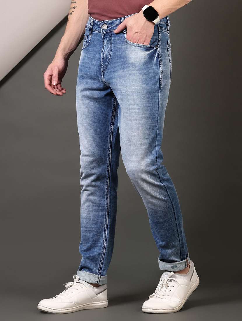 men solid mid rise slim fit jean - 21749860 -  Standard Image - 2