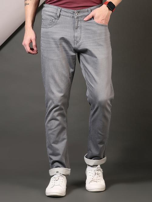 men solid mid rise slim fit jean - 21749867 - Standard Image - 0