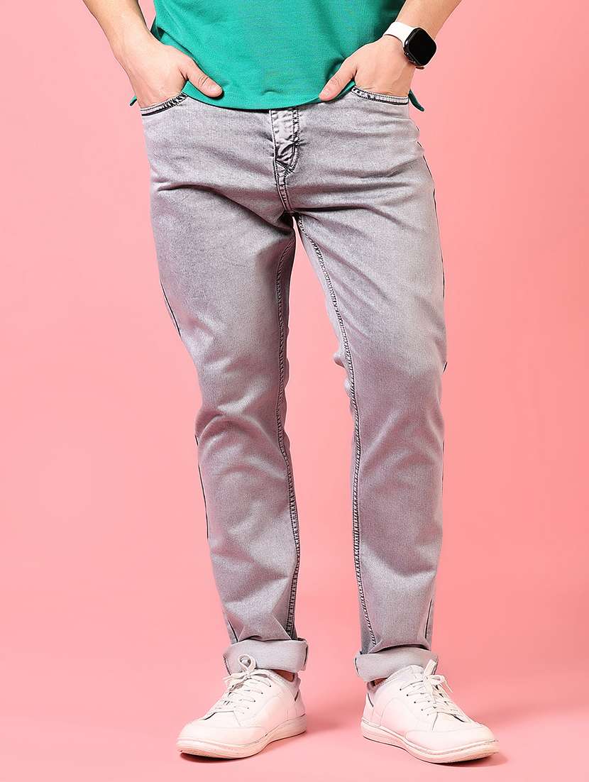 men solid mid rise slim fit jean - 21749875 -  Standard Image - 2