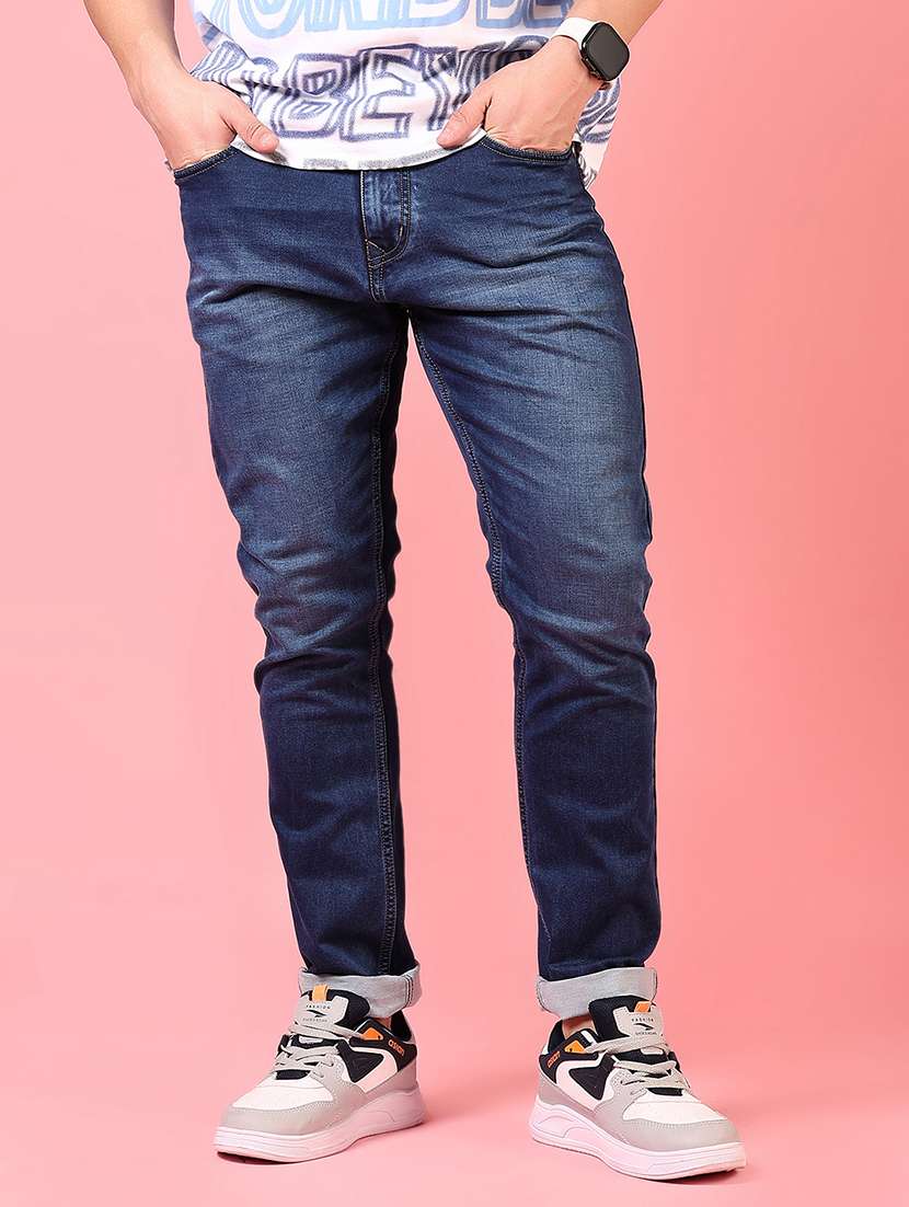 men solid mid rise slim fit jean - 21749885 - Zoom Image - 0