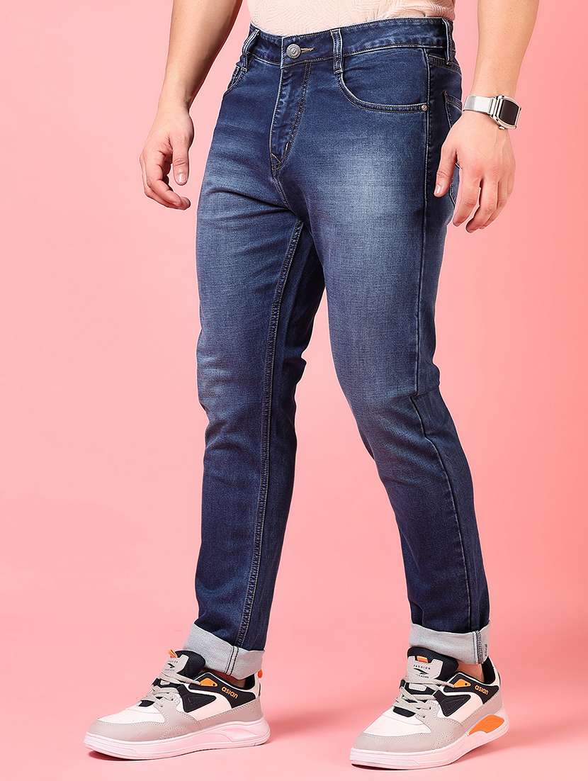 men solid mid rise slim fit jean - 21749886 -  Standard Image - 2