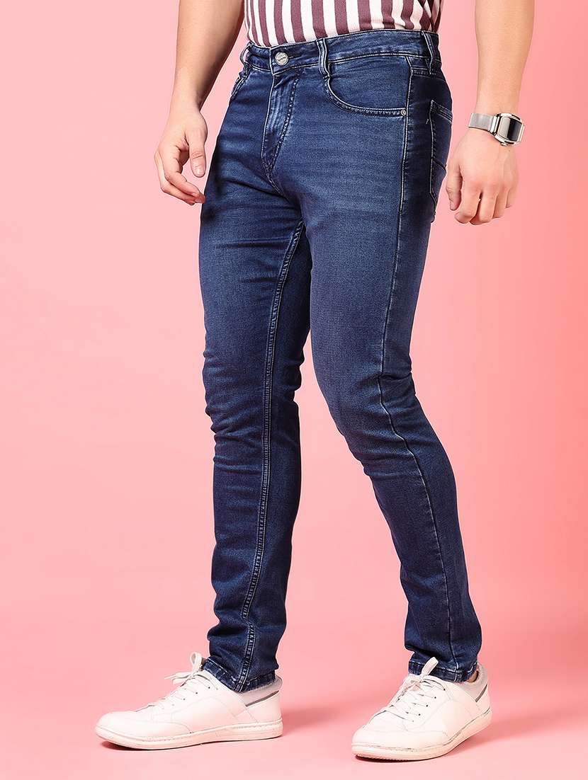 men solid mid rise slim fit jean - 21749888 -  Standard Image - 2