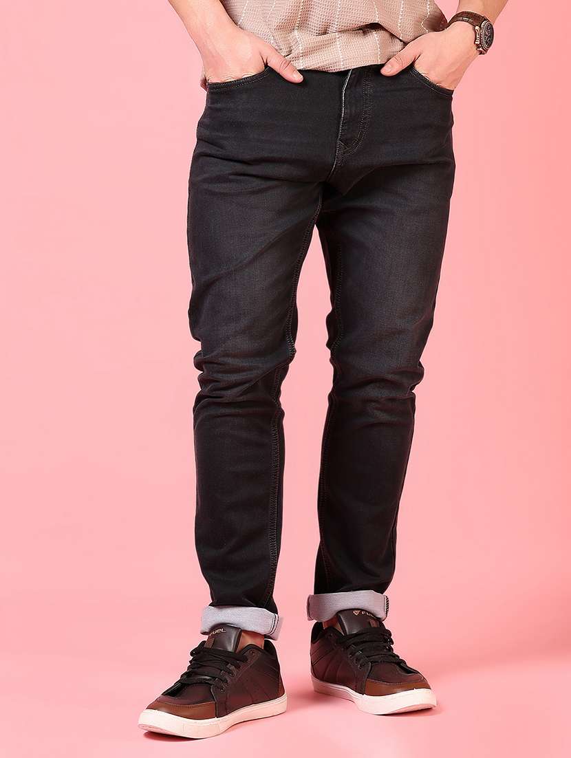 men solid mid rise slim fit jean - 21749893 -  Standard Image - 2