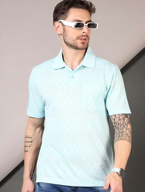 men textured short sleeves polo t-shirt - 21749903 - Standard Image - 0