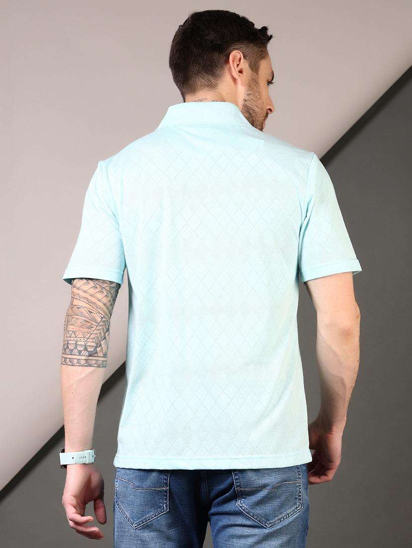 men textured short sleeves polo t-shirt - 21749903 - Standard Image - 2