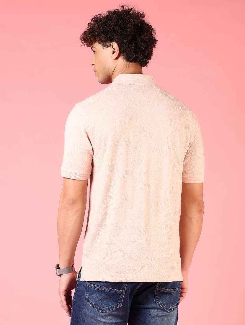 men textured short sleeves polo t-shirt - 21749905 -  Standard Image - 2