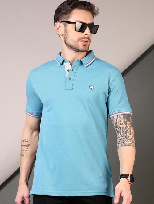 men solid short sleeve regular fit polo t-shirt - 21749909 - Standard Image - 0