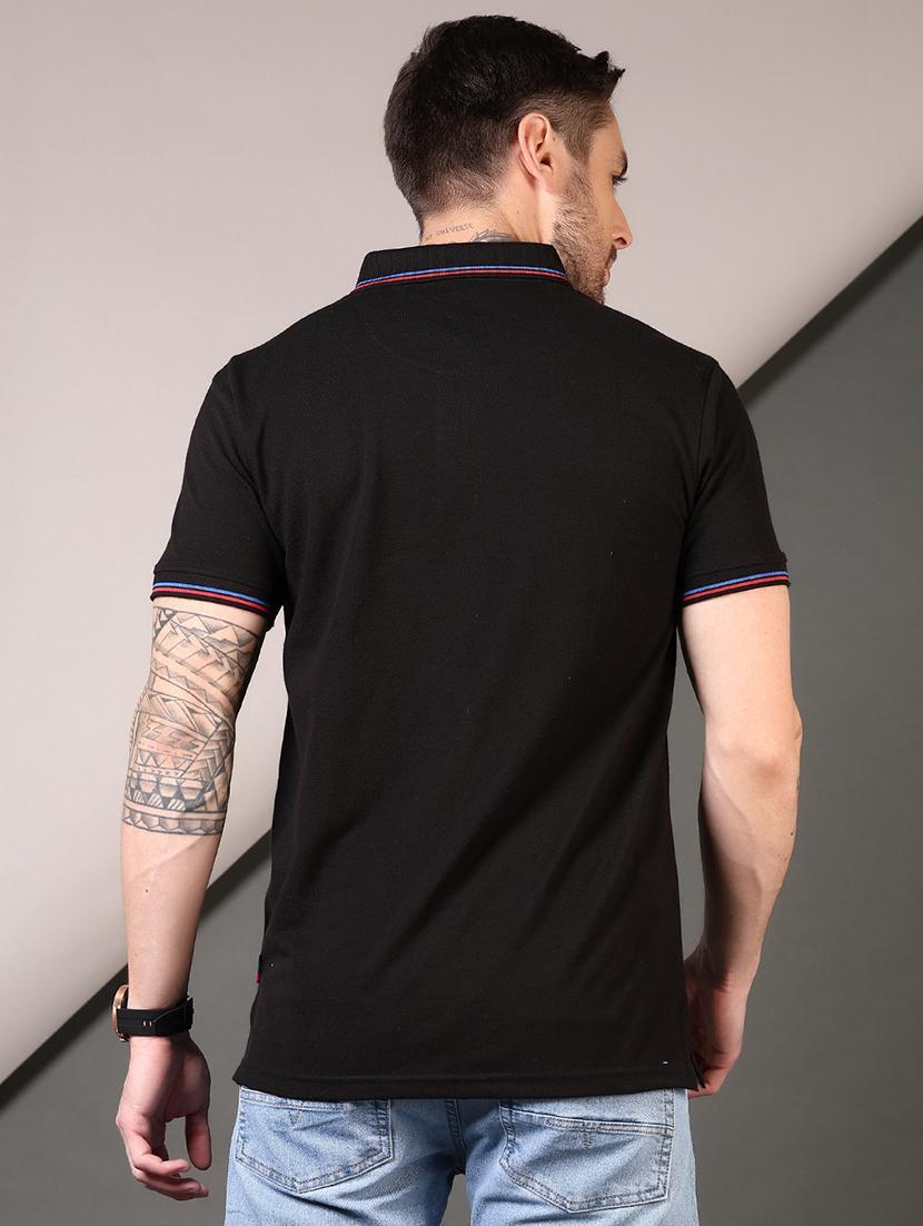 men solid short sleeve regular fit polo t-shirt - 21749910 - Standard Image - 2