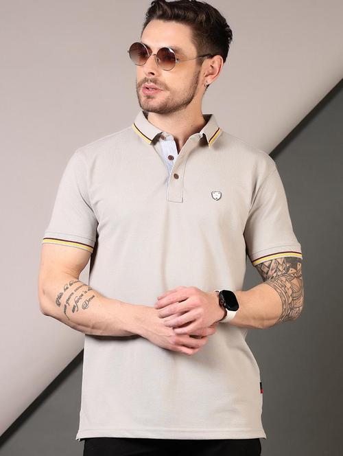 men solid short sleeve regular fit polo t-shirt - 21749911 -  Standard Image - 0