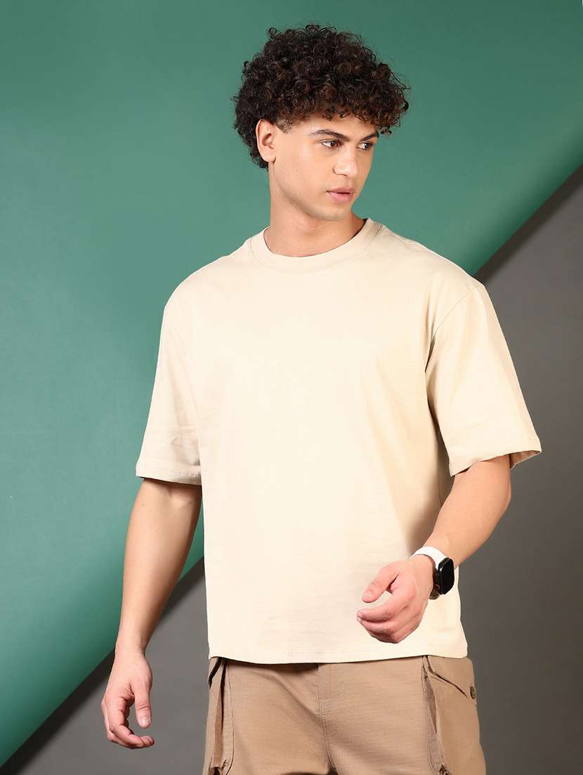 men round neck plain t-shirt