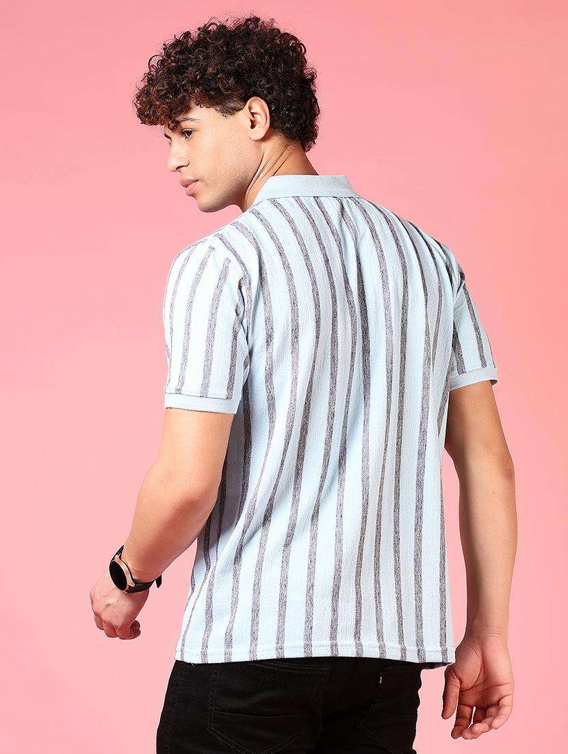 men striped short sleeve regular fit polo t-shirt - 21749943 -  Standard Image - 2