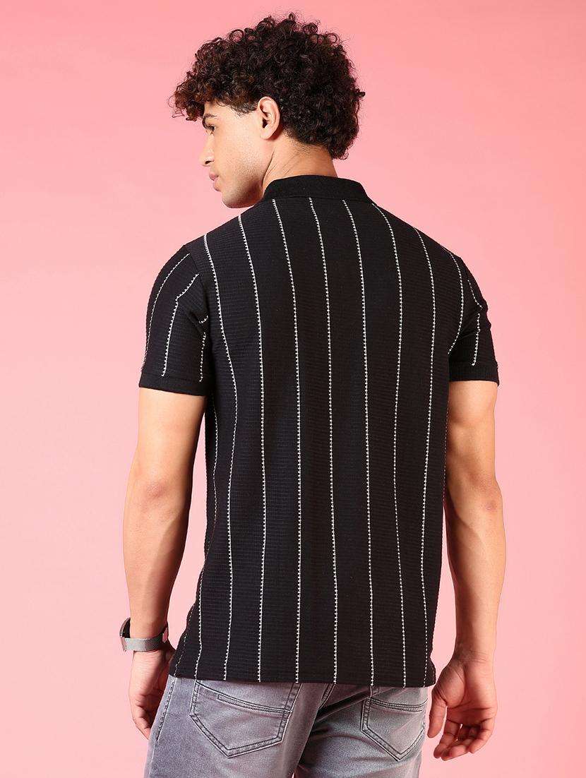 men striped short sleeve regular fit polo t-shirt - 21749946 -  Standard Image - 2