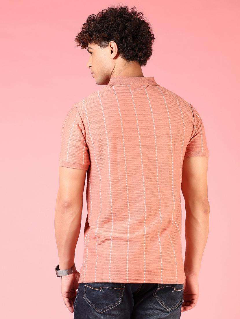 men striped short sleeve regular fit polo t-shirt - 21749950 -  Standard Image - 2