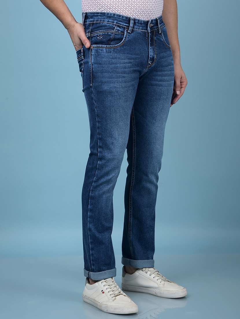 men solid mid rise slim fit jean - 21750557 - Standard Image - 2