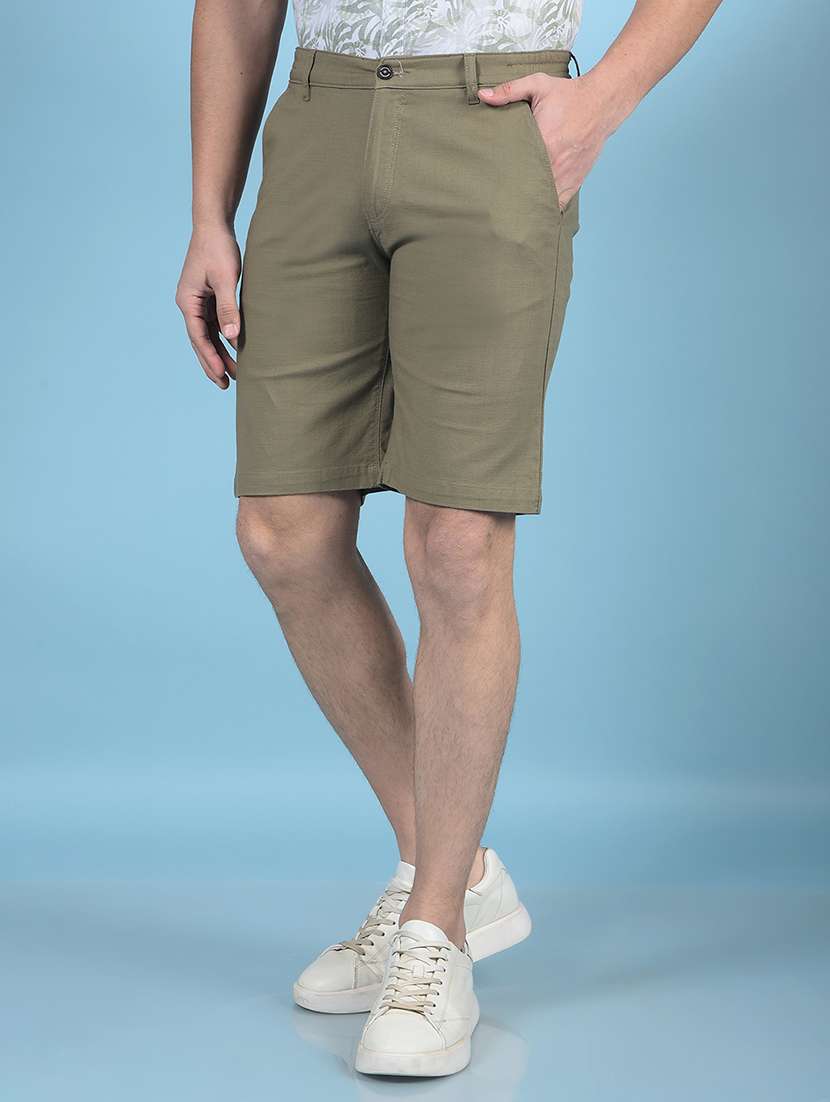 Men Solid Mid Rise Shorts - 21750650 -  Standard Image - 2