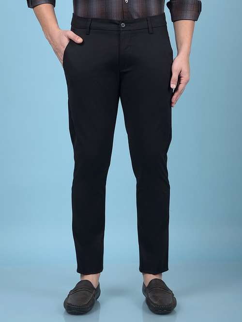 men solid mid rise chinos casual trouser - 21750675 -  Standard Image - 0