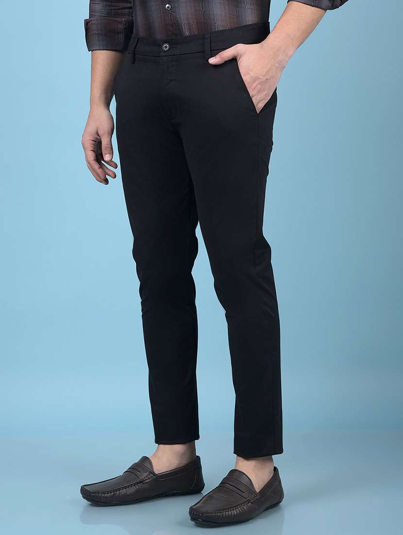 men solid mid rise chinos casual trouser - 21750675 -  Standard Image - 2