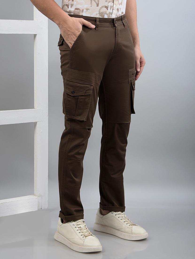 men solid mid rise regular fit cargo - 21750688 - Standard Image - 2