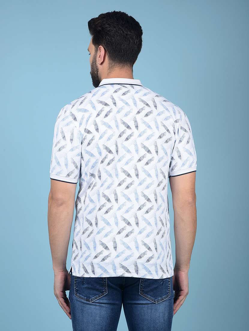 men all over print half sleeve polo t-shirt - 21750706 -  Standard Image - 2