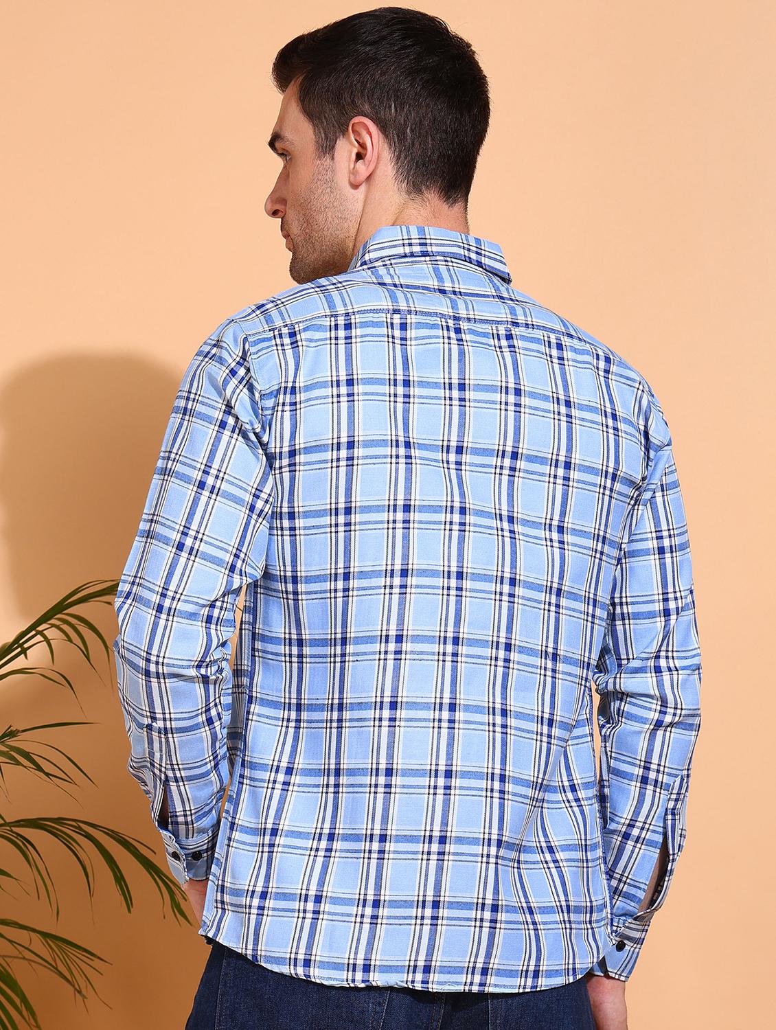 men checkered long sleeve regular fit casual shirt - 21750761 - Standard Image - 2