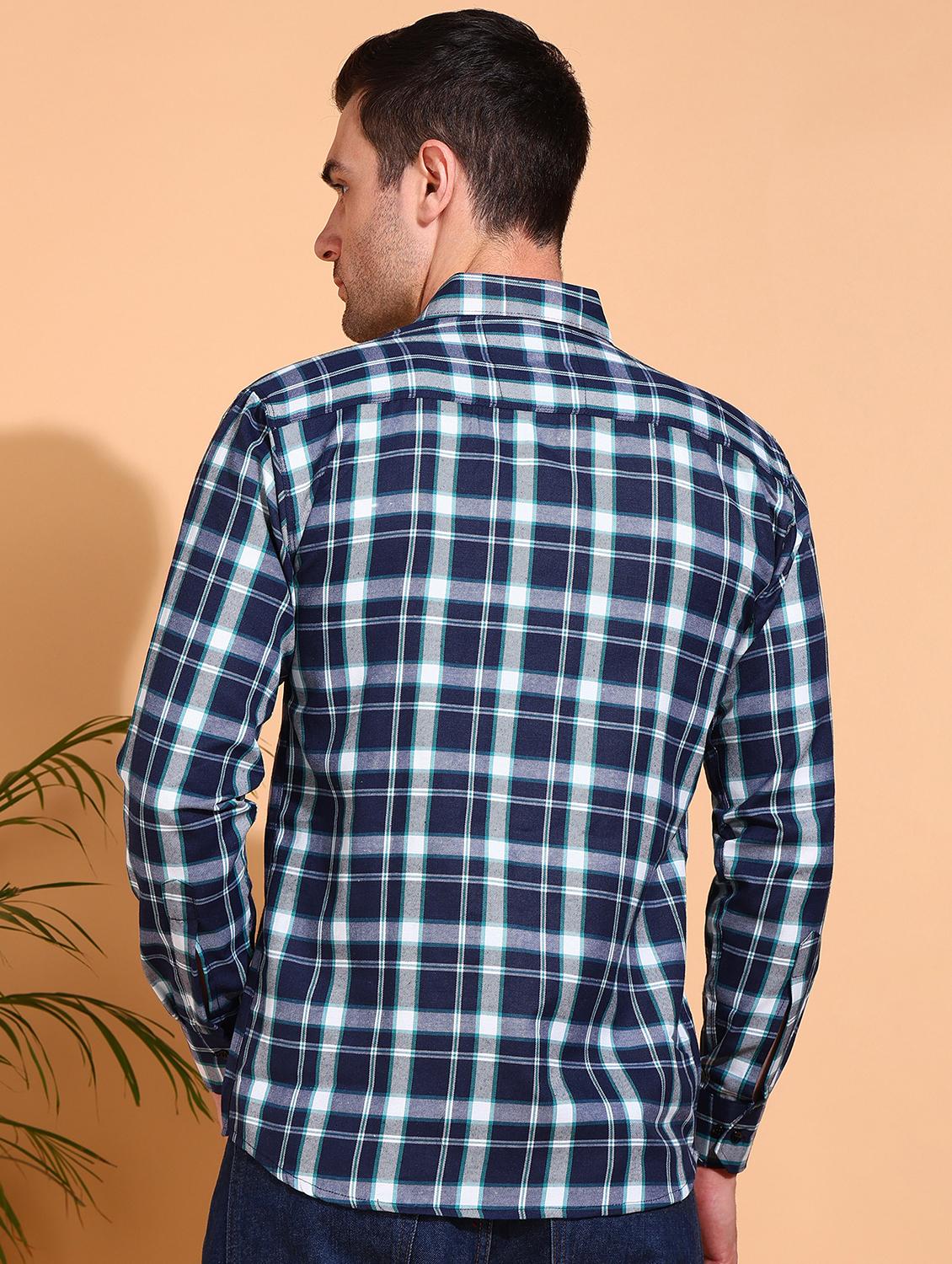 men checkered long sleeve regular fit casual shirt - 21750769 - Standard Image - 2