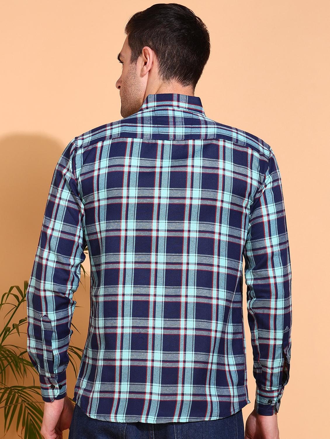 men checkered long sleeve regular fit casual shirt - 21750773 - Standard Image - 2