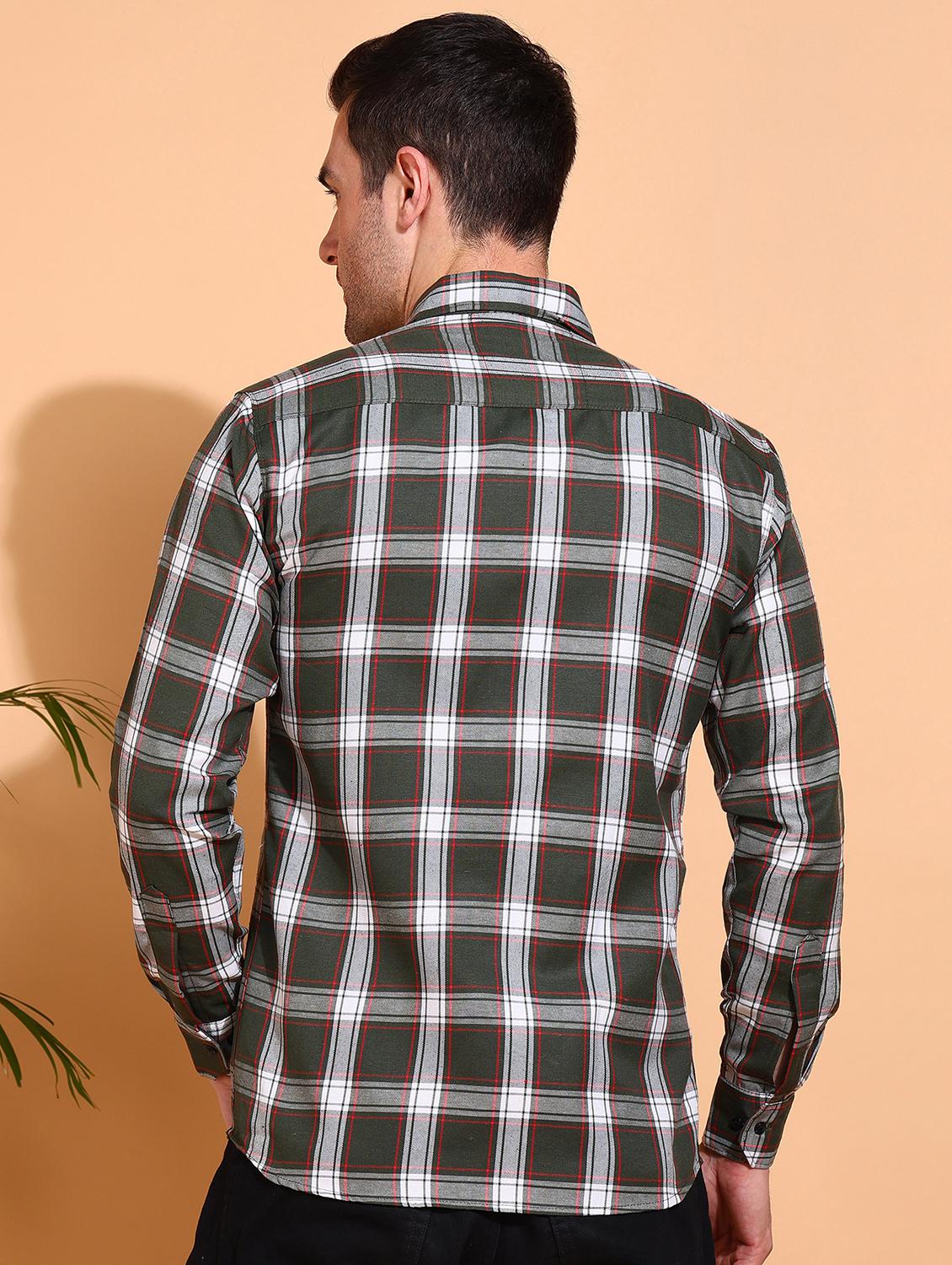 men checkered long sleeve regular fit casual shirt - 21750775 - Standard Image - 2
