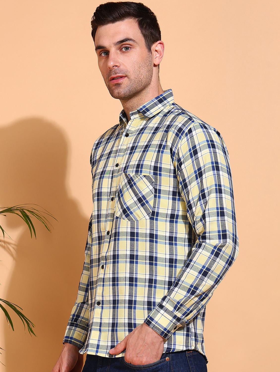men checkered long sleeve regular fit casual shirt - 21750777 - Standard Image - 2
