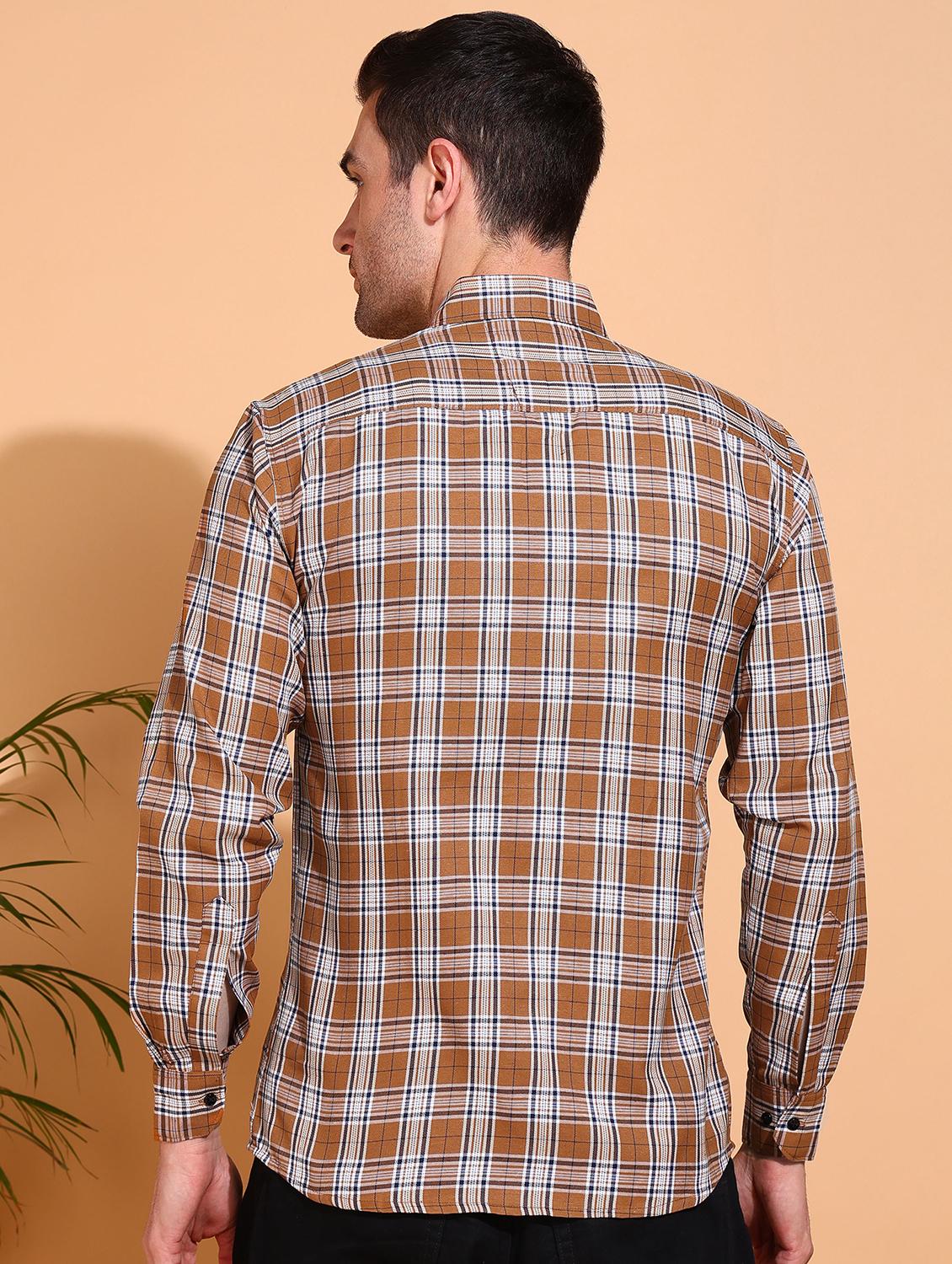 men checkered long sleeve regular fit casual shirt - 21750778 - Standard Image - 2