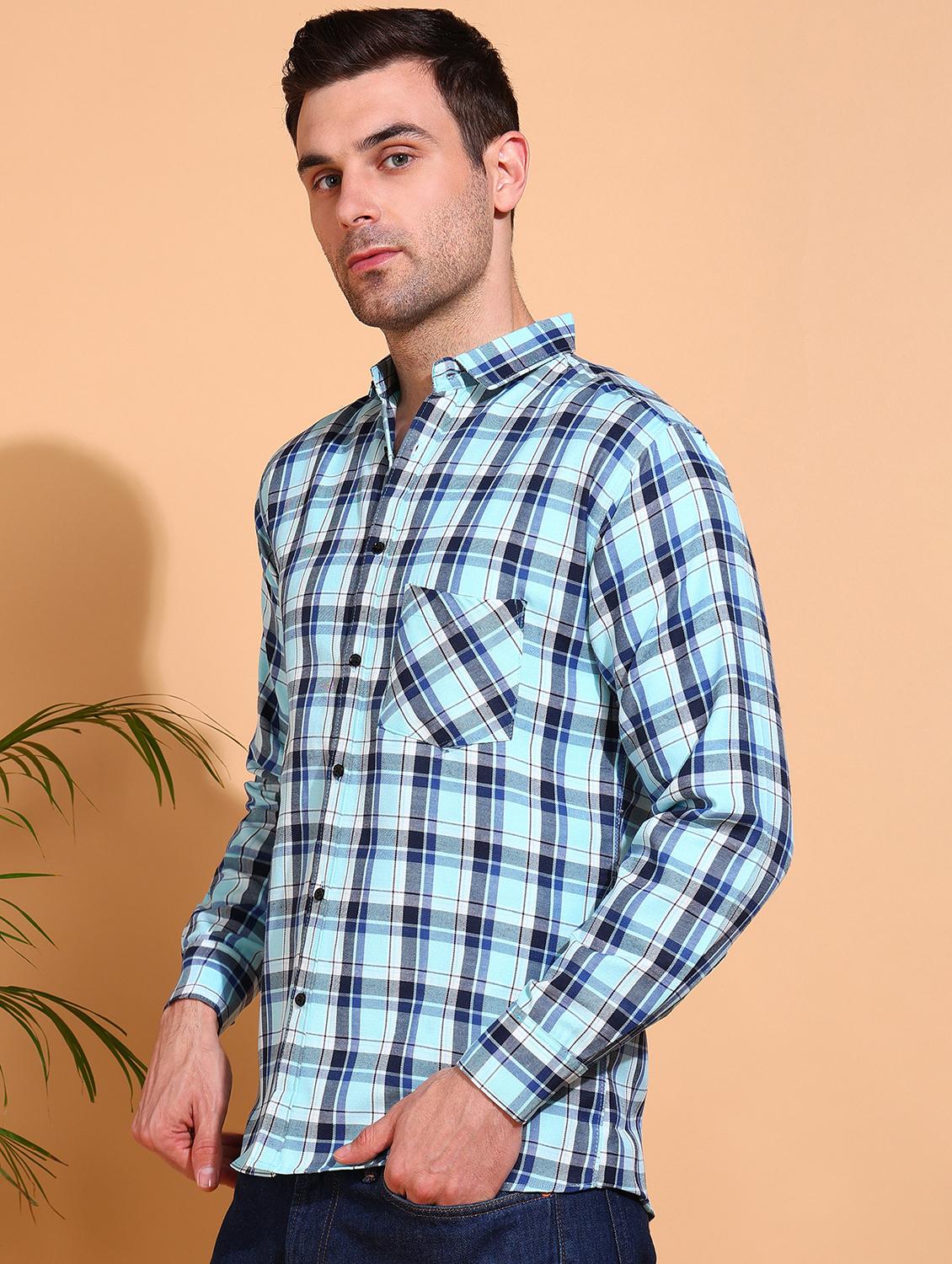 men checkered long sleeve regular fit casual shirt - 21750781 - Standard Image - 2