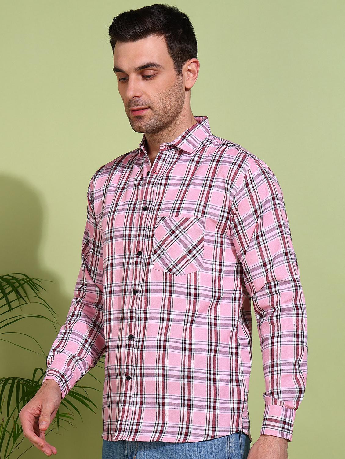 men checkered long sleeve regular fit casual shirt - 21750789 - Standard Image - 2