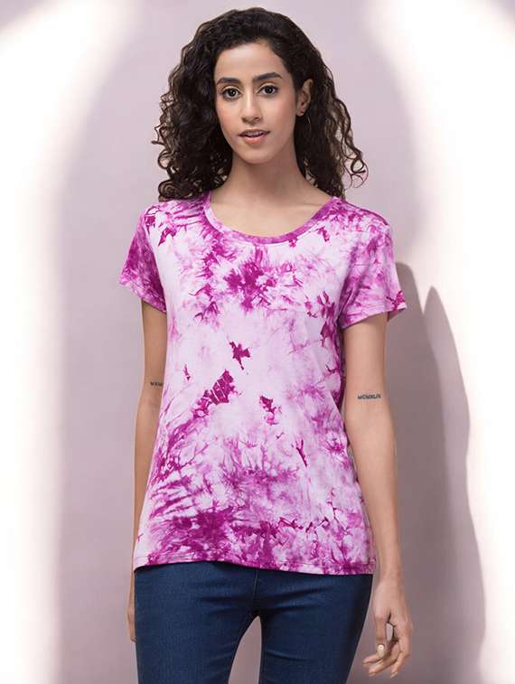 women all over print short sleeves t-shirt